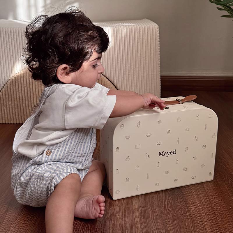 مجموعة هدايا أدوات الطعام (لون أثير/أزرق سماوي)