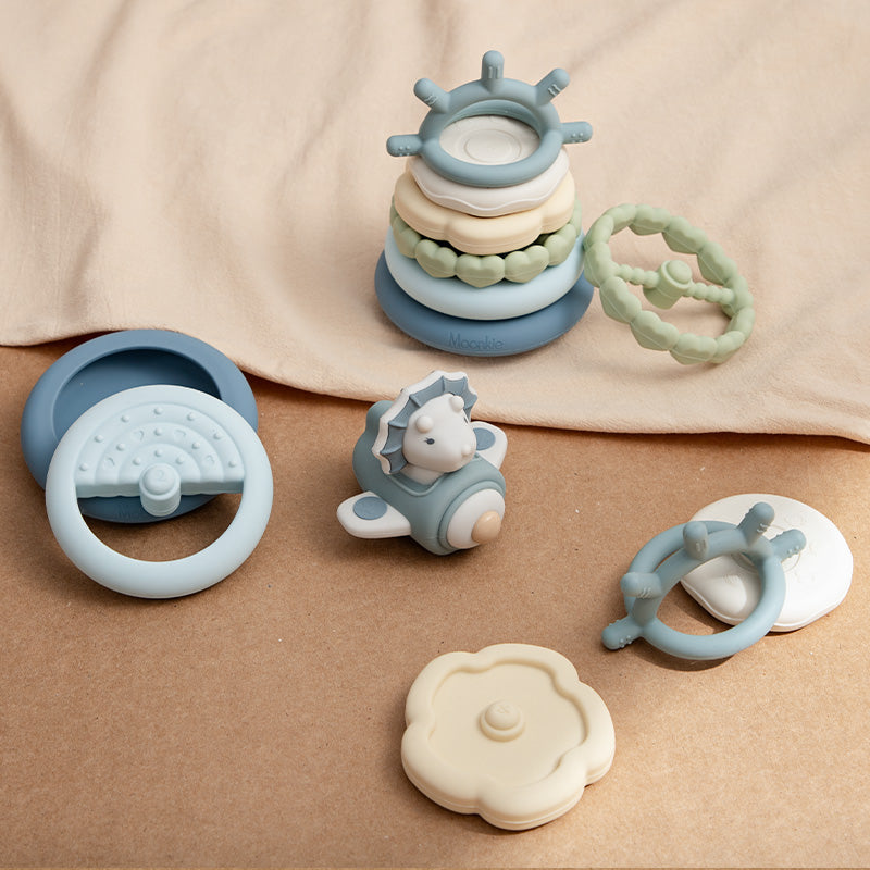 Moonkie-حلقات التسنين المتراصة على شكل دينو / أرنب-SR-4-11