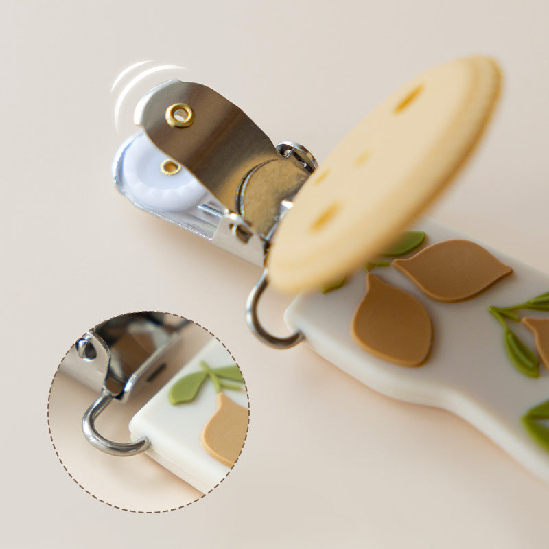 طقم مشبك اللهاية السيليكوني بدون خرز (عبوة من قطعتين)