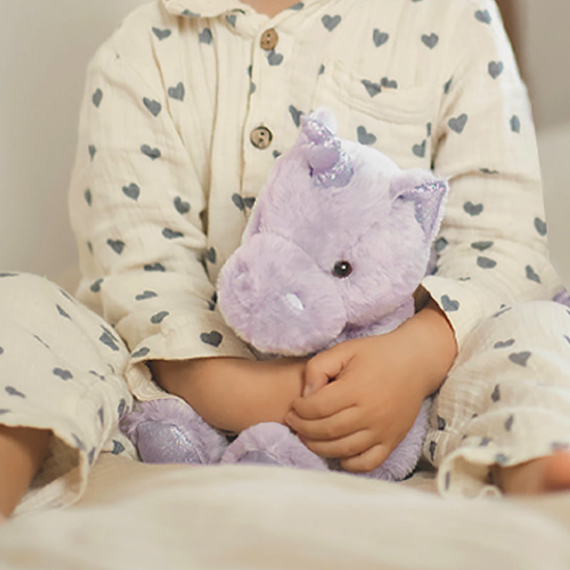 طقم دميتين – حقيبة ظهر الأرنب & دمية وحيد القرن القطيفة